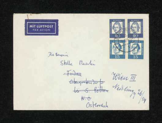 Typed Letter Signed W. H. Auden to Stella Musulin with Typescript W. H. Auden "Joseph Weinheber" 1965-03-15