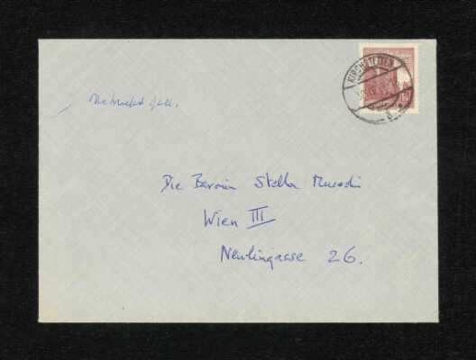 Envelope W. H. Auden to Stella Musulin 1962-04-30