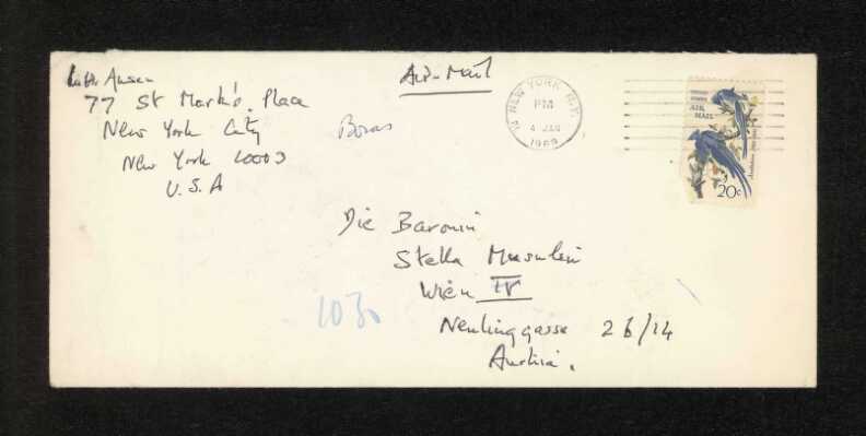 Autograph Letter Signed W. H. Auden to Stella Musulin 1969-01-04