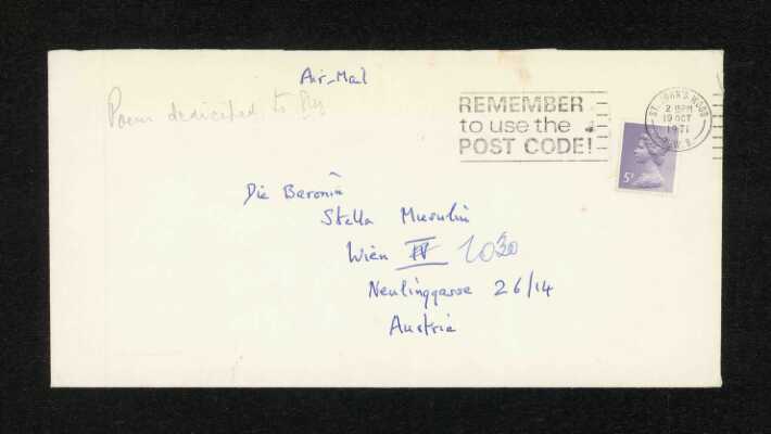 Autograph Letter Signed W. H. Auden to Stella Musulin with Typescript W. H. Auden "Stark Bewölkt" 1971-10-19