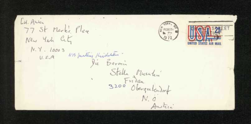 Autograph Letter Signed W. H. Auden to Stella Musulin 1972-02-22