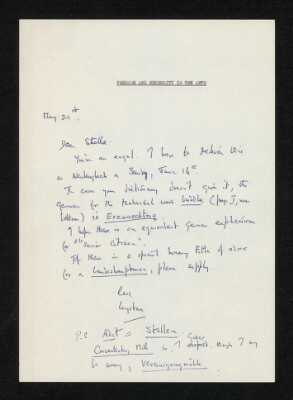 Autograph Letter Signed W. H. Auden to Stella Musulin with Typescript W. H. Auden "Freedom and Necessity in the Arts" 1970-05-21