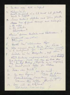 Autograph Notes Stella Musulin on Translation W. H. Auden "Joseph Weinheber" 1965-04-28--1965-12-31