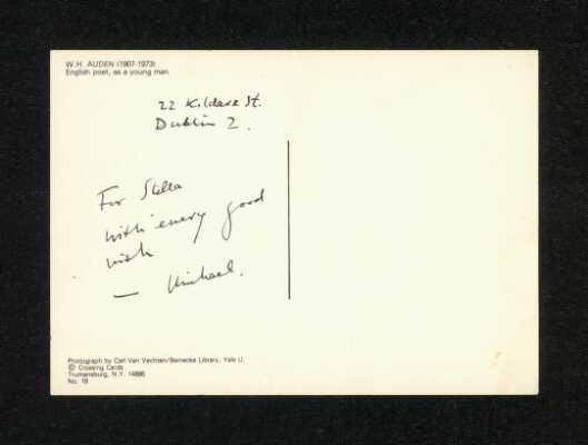 Autograph Card Signed Michael O'Sullivan to Stella Musulin 1984-08-15--1996-01-21