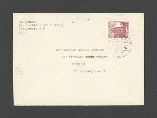 Typed Letter Signed W. H. Auden to Stella Musulin 1959-10-10